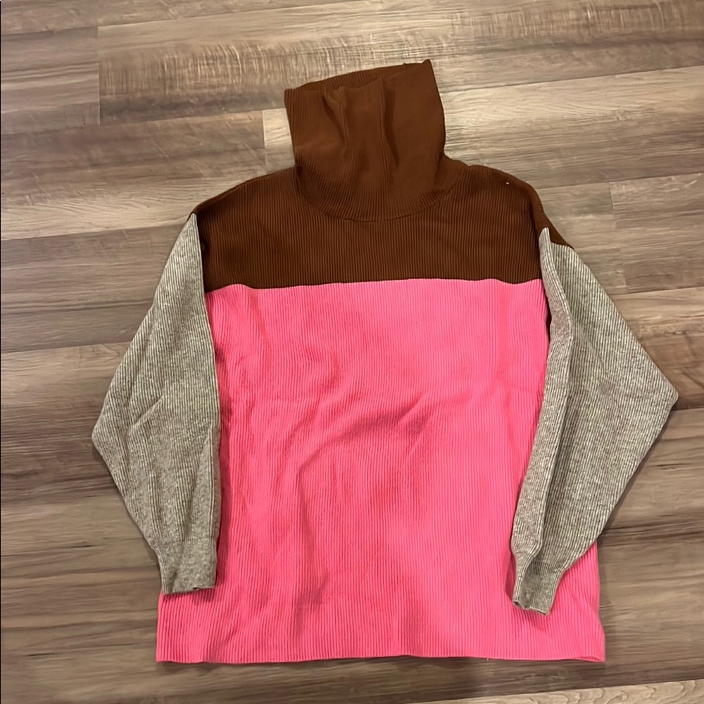 Free people Colorblock Turtleneck Sweater